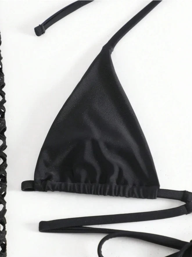 3 Pieces Triangle String Thong Bikinis 2026 Swimwear Female Sexy Brazilian Swimsuit Women Bathers Bathing Swimming Swim Suit
