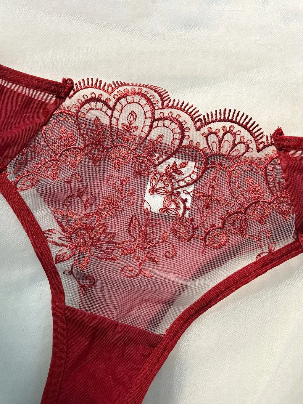 2-Piece WineRed Sexy Lingerie Set, An Experience of Daily Intimate Life That Is Both Pure and Exudes Allure ZA824057