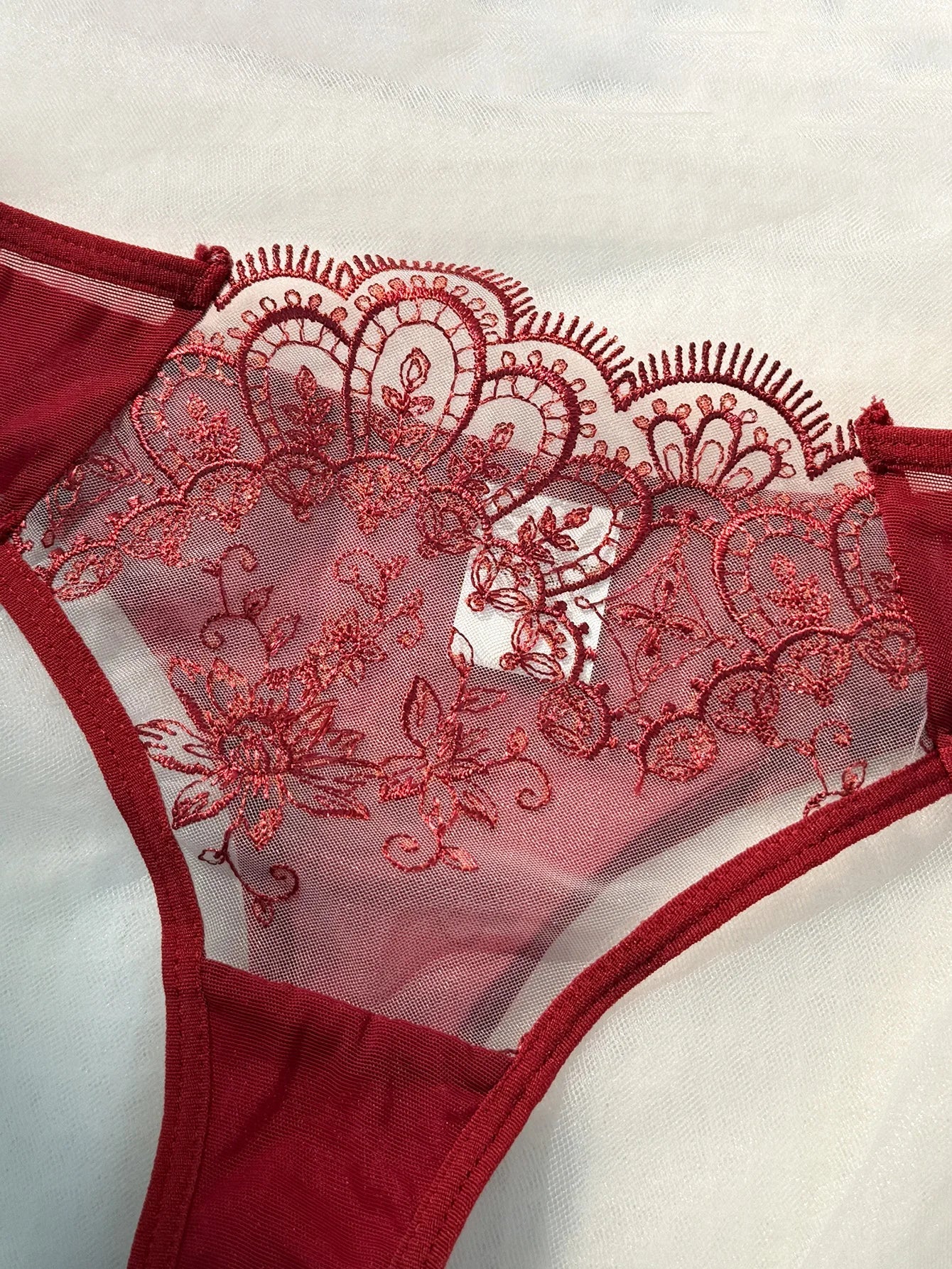 2-Piece WineRed Sexy Lingerie Set, An Experience of Daily Intimate Life That Is Both Pure and Exudes Allure ZA824057