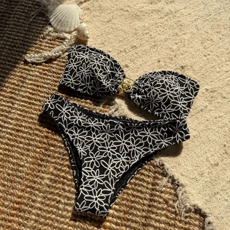 Toucheart 2 Piece Macarons Lingerie Sexy Female Lingerie Strapless Split Swimsuit Bikini Lingerie Sexy Hot Sensual Exotic Sets