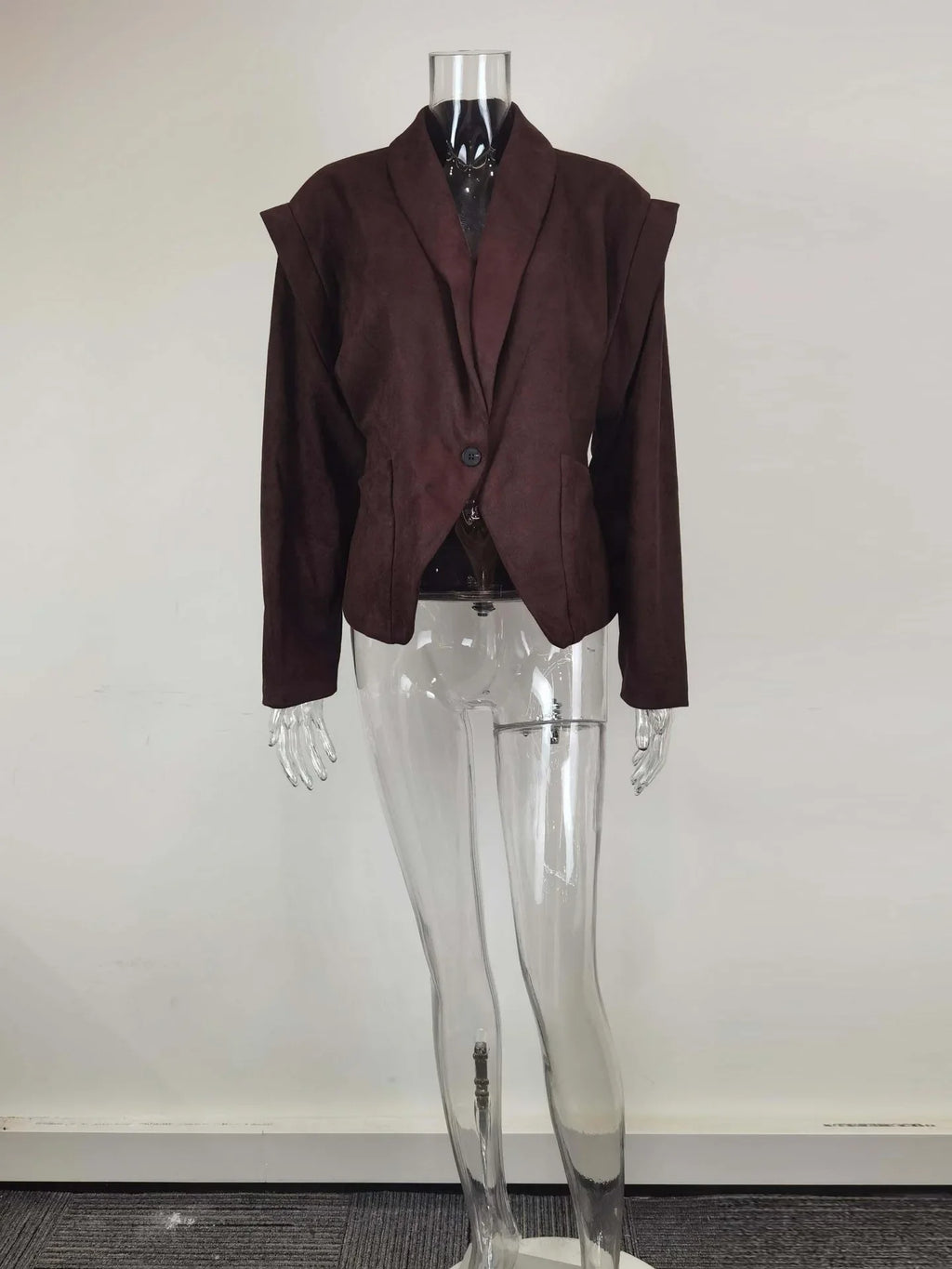 Phantasy Single Breasted Buckle Casual Suede Jacket Street Fashion Waist with Buttons Coat Casual Style Vintage Clothing 2025