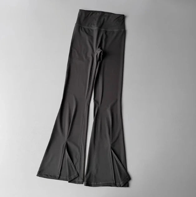 Women's High-Waisted Slim Fit Micro Flared Yoga Pants Sports Tight Wide Leg Trousers Comfortable No Awkward Lines