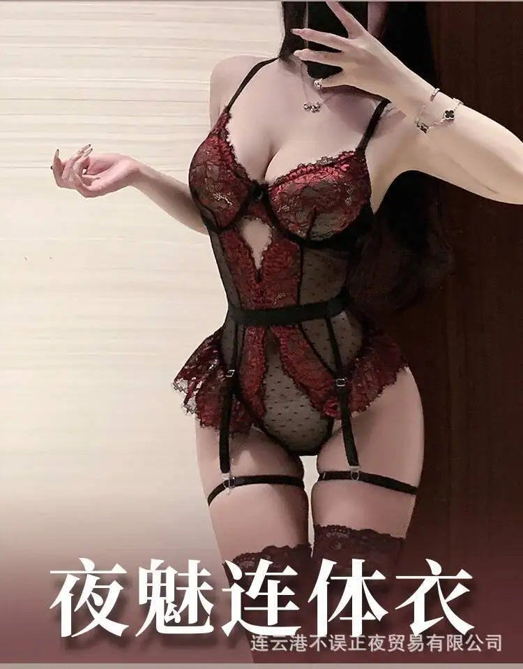 Sexy With Underwire One-Piece Bodysuits Pure Desire Small-Breasted Uniform Sleepwear Backless Deep V Sleeveless Bodysuits Z7HA