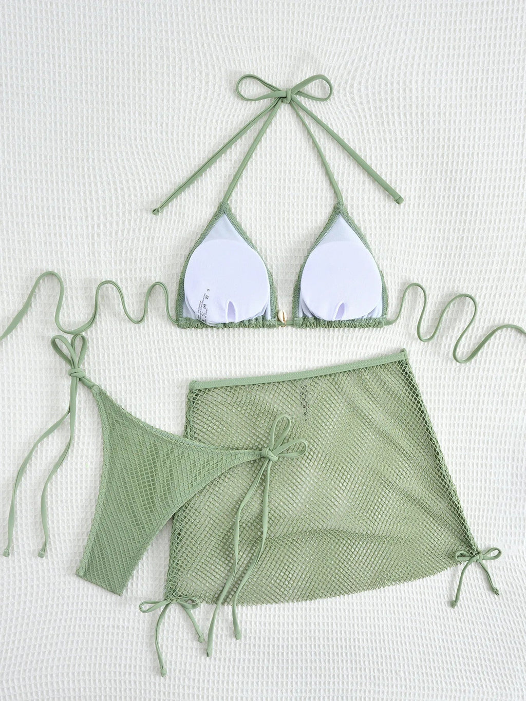 DEKA Mesh Bikinis Female Swimsuits Women's Three-Piece Swimwear Beach Swim Wear Bathing Suits Brazilian Bikini Set Pool Bather