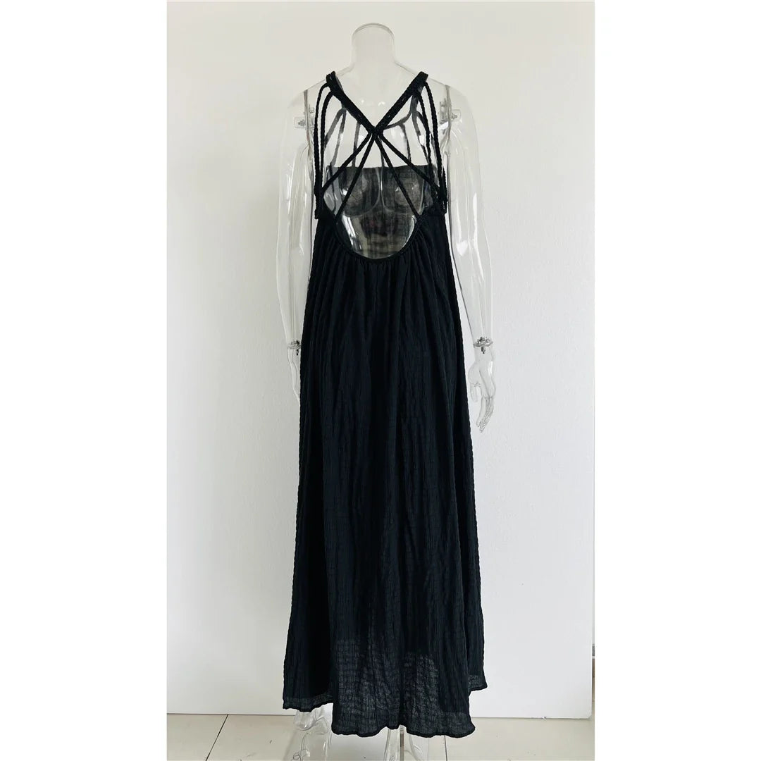 5 Colors Hollow Out Backless Crochet Knitted Tunic Beach Cover Up Cover-ups Beach Dress Beach Wear Beachwear Female Women V5429