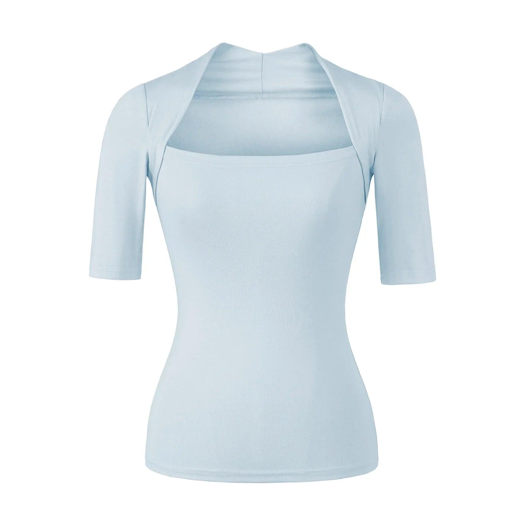AP26018-26 Spring Korean Version Slim Fit Off-Shoulder Macaron Color Pullover T-Shirt SDRP