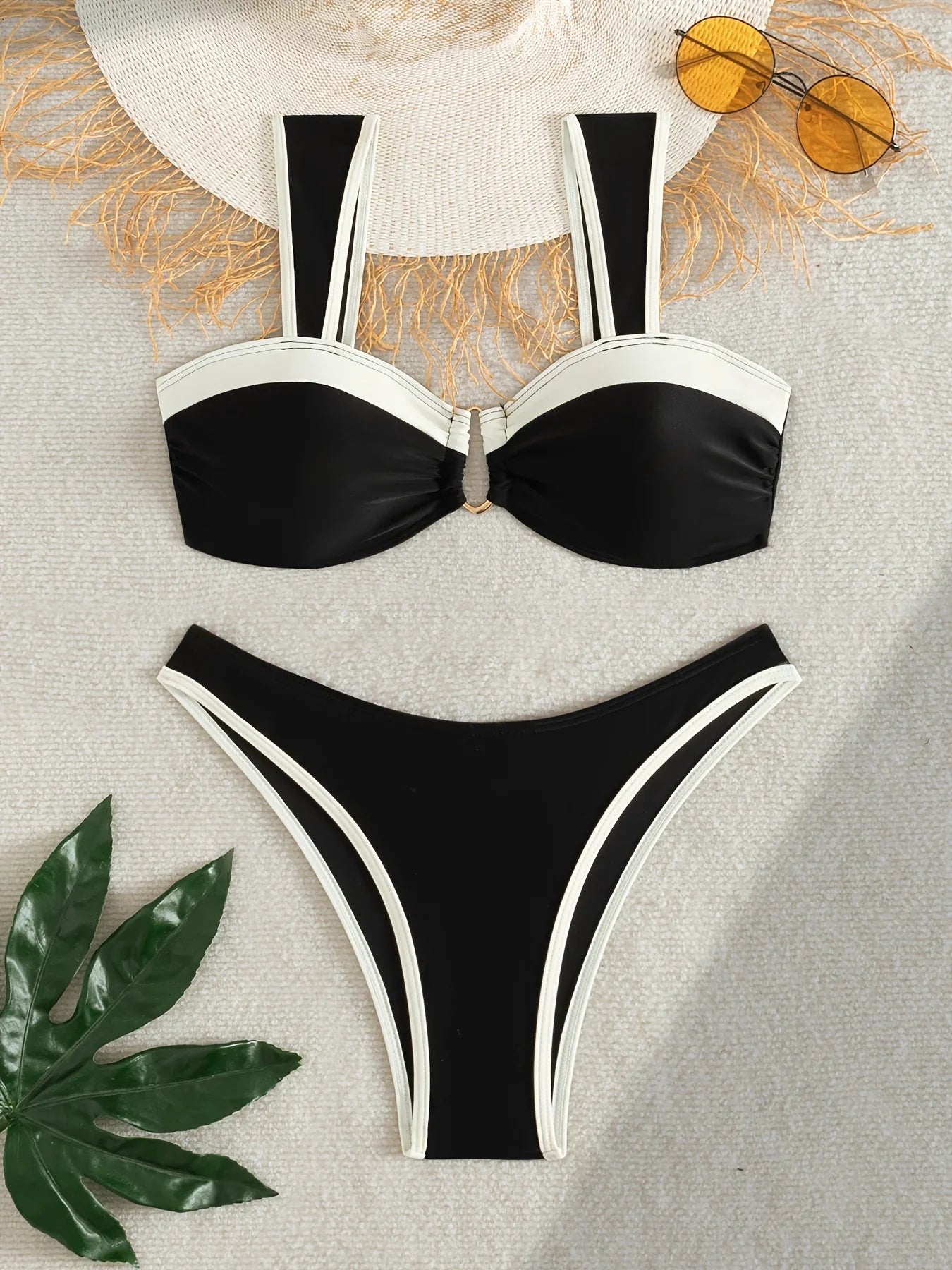 ZTVitality Sexy Patchwork Bikinis 2026 New Arrival Padded Bra Push Up Bandage Swimsuit Summer Biquini Women 2 Piece Set Outfit