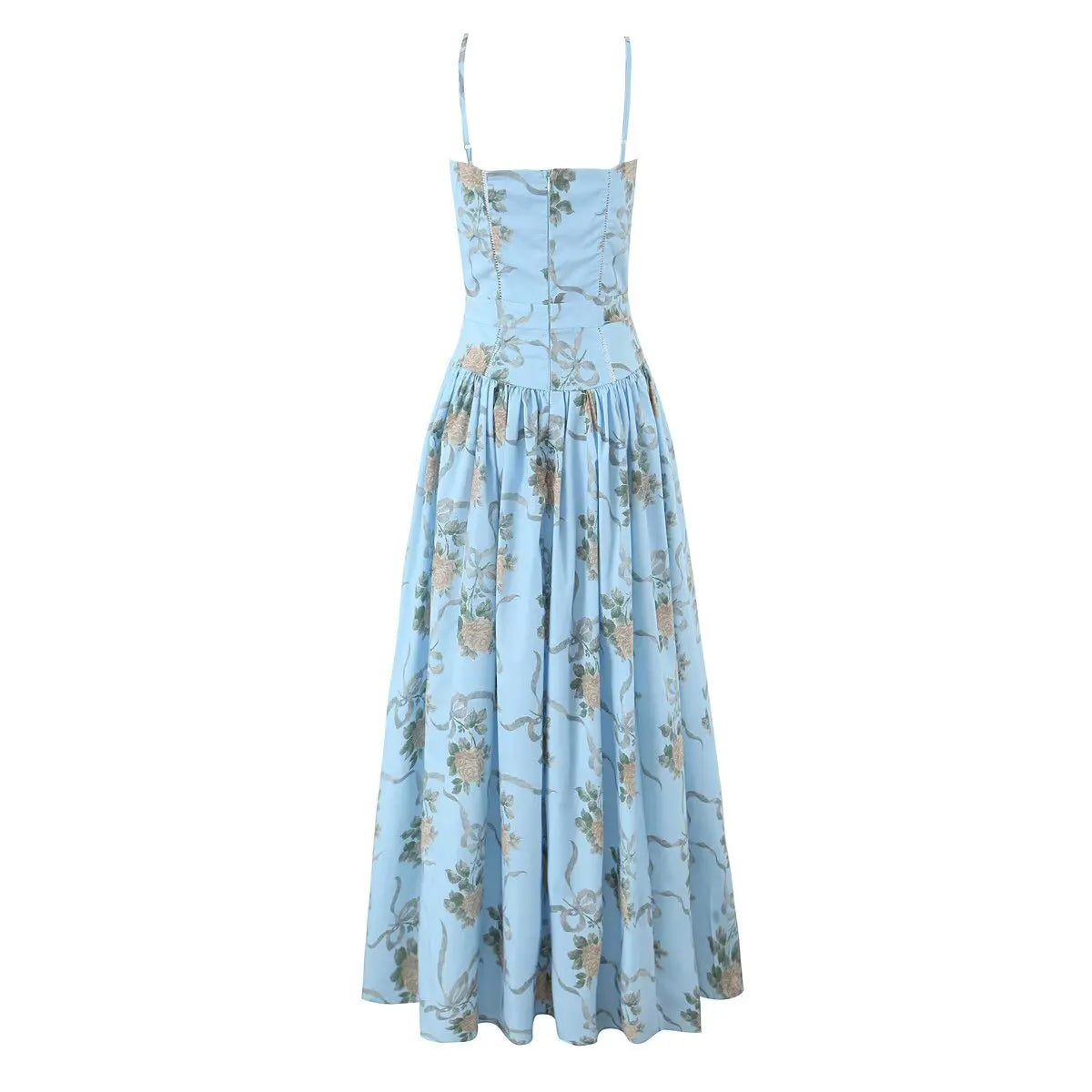 Summer Spring Floral Printed Women's Dress Elegant Retro Boho Party Dresses Elegant Vinatge A-line Maxi Vestidos 2025 New In