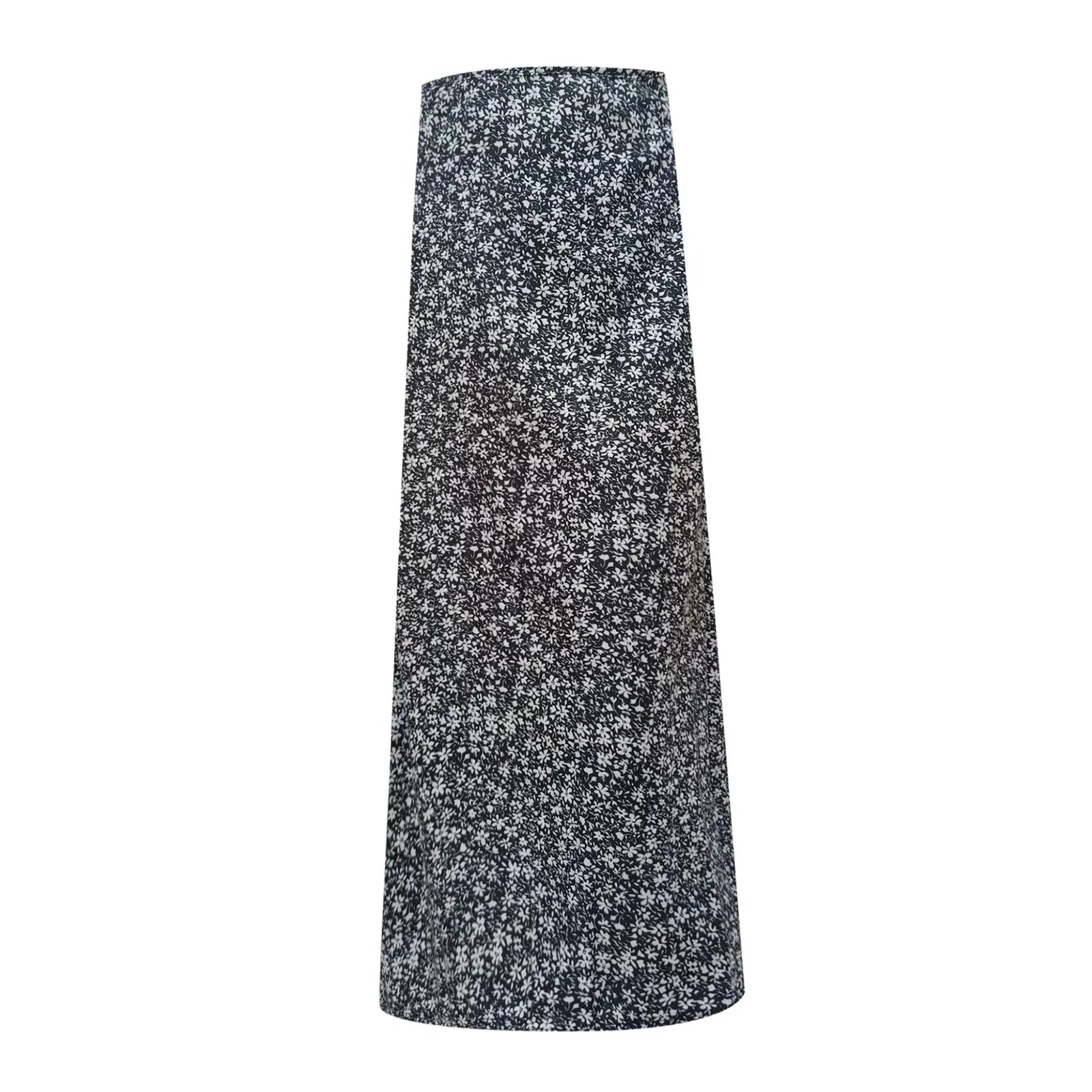 Harajuku Floral Print Long Skirt Vintage High Rise Straight Midi Skirts For Women Summer Skinny Bohemian Split Beach Skirts Y2k