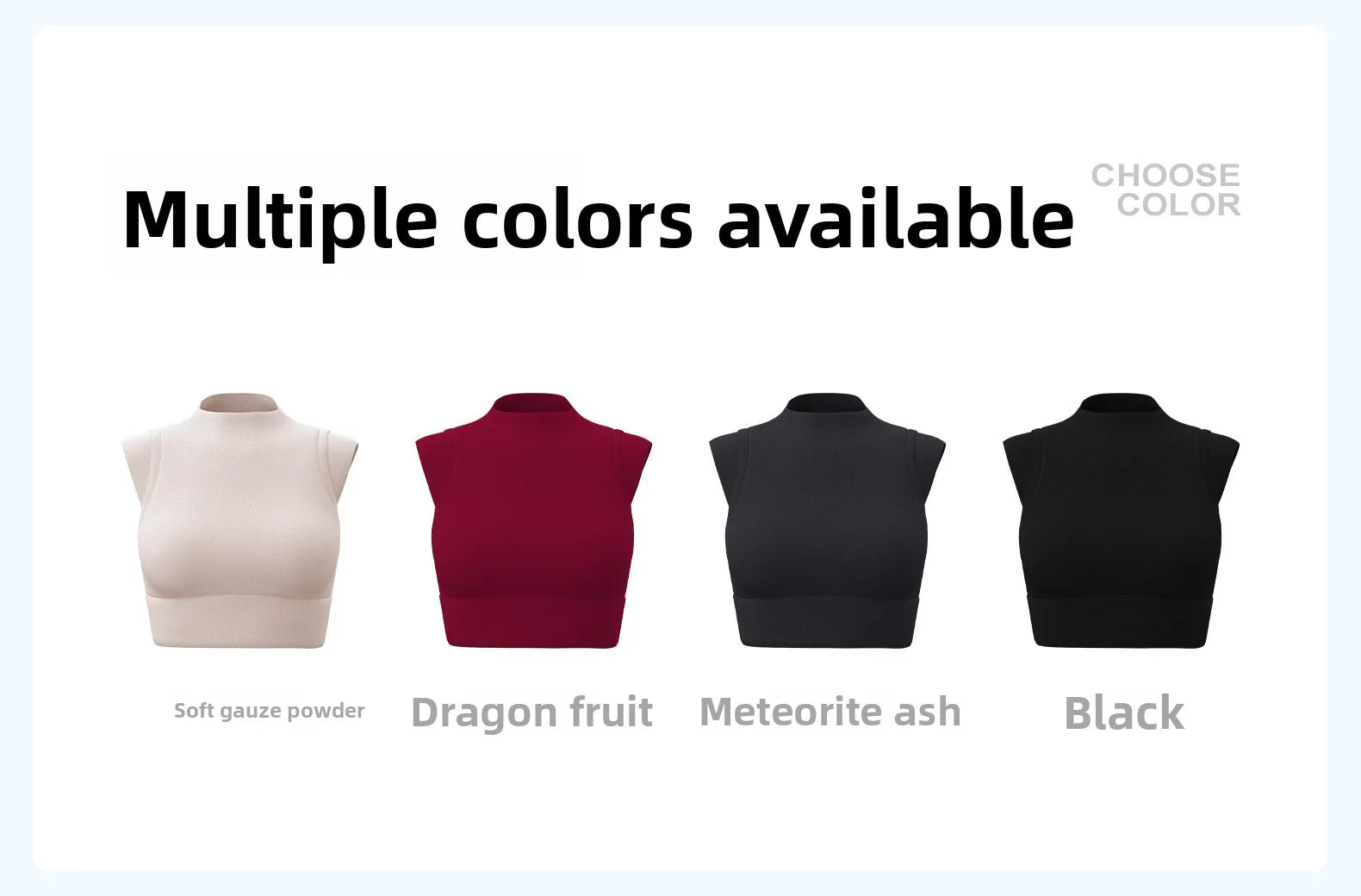 Women's Yoga Tank Top Highly Stretchy, Slightly High-Neck Sports Bra with Built-In Cups Lifts and Shapes The Bust Sexy Fitness