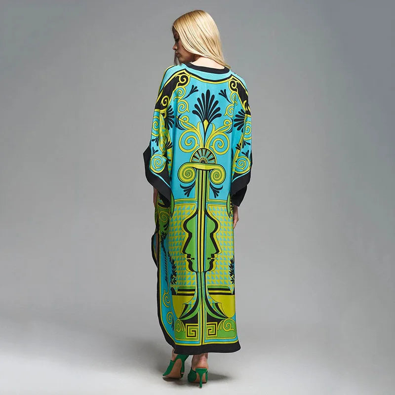 2026 Women Swimsuit Beach Cover Up dress Sleeve Kaftan Beach Tunic Long Pareos Bikinis Cover ups Summer Robe Plage Beachwear