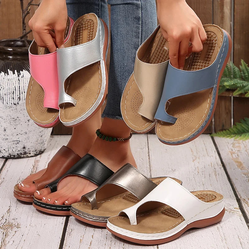 Lightweight Clip Toe Wedge Heel Slippers Women Plus Size 43 Thick Bottom Casual Sandals Woman Outdoor Platform Summer Sandles