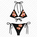 Sexy Gothic 2024 Women Cute Print White Swimsuit Split Bathing Suit Low Waist Y2K Bikinis Sets Beach Swimwear 2000s Bikinis Sets