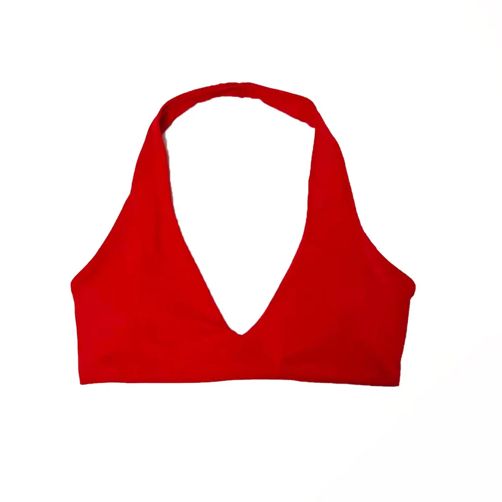 NCLAGEN Gym high support Workout underwear SoftMotion Minimal Halter Neck Bralette Women's sports bra Pilates yoga halter top