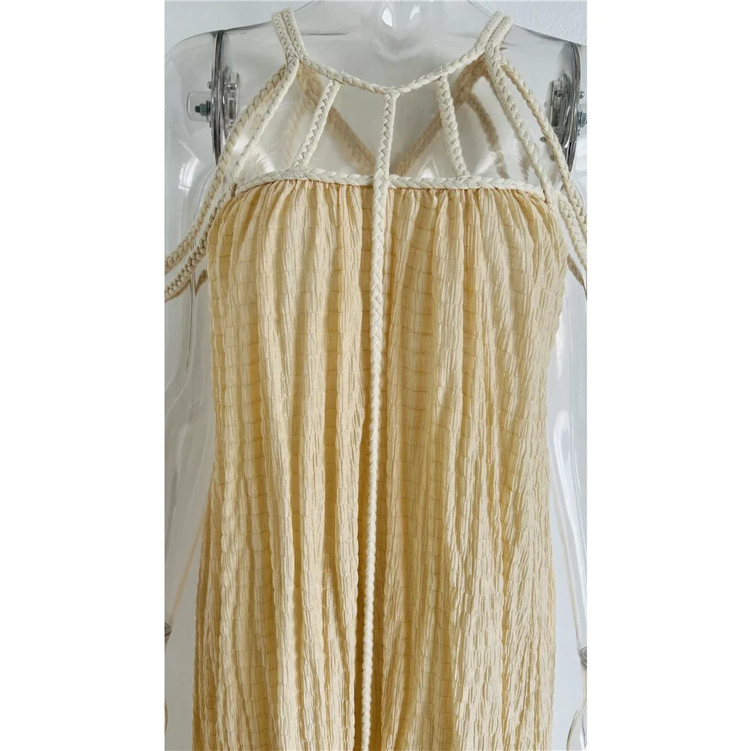 5 Colors Hollow Out Backless Crochet Knitted Tunic Beach Cover Up Cover-ups Beach Dress Beach Wear Beachwear Female Women V5429