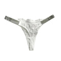 Rhinestone Lace Sexy Women Panties Floral Seamless Underwear G String Letter Transparent Thong For Female Low Rise Ladies Briefs