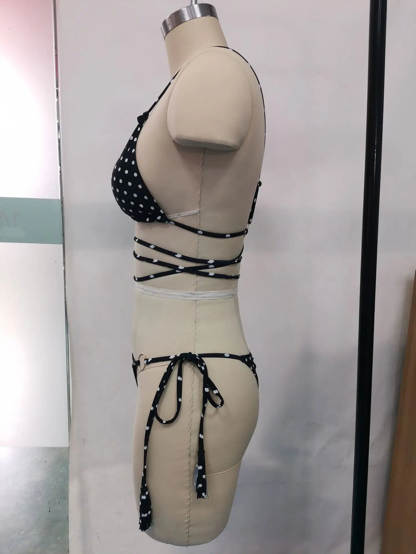 Print Triangle Bikini Set Women Split Swimwear Sexy Bandage Design Micro Bikini Beachwear Summer New Lady Swimming Bathing Suit