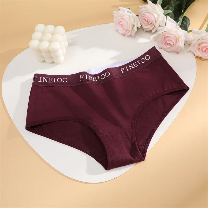 3Pcs Women's Cotton Briefs Letter Belt Underwear Women Panties Sexy Breathable Briefs Female Stretch Ladies Soft Lingerie