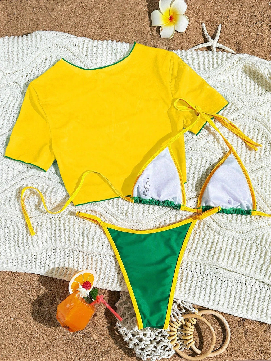 3 Pieces Brazilian Thong Bikinis 2026 Women Trikini Swimwear Female Halter Triangle Swimsuit & Tops Bathing Swimming Swim Suit