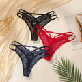 3-pack fashionable multi-color lace thong sexy Lingerie lightweight and easy to clean women's underwear C937