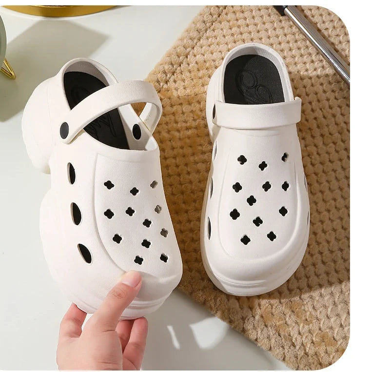 Women Platform Slippers Fashion Clogs Soft EVA Summer High Heel Shoes Thick Sole Female Street Wedges Sandals Home Beach Slides
