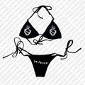 Y2k Style Letter Print Bikini Set Sexy Thong Swimsuit Two Pieces Bathing Suit Punk Gothic Fashion Women Swimwear 2000s Emo Girls