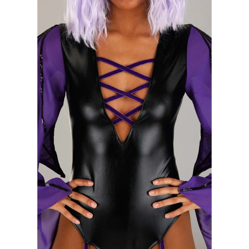Easter Bunny Elf Cosplay Costume Women Halloween Party Night Bat Rabbit Girl Performance Outfit