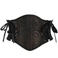 Retro Palace Jacquard Side Zipper Body Shaping Tight Waist Fishbone Side Lace Outer Wear