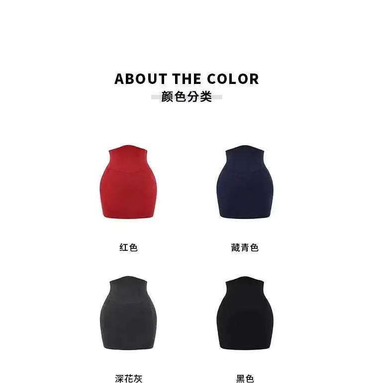 Korean Style Pure Desire Sexy High Waist Hip Enhancing Waist Slimming Anti-Exposure Bodycon Skirt Short Skirt Sweet AYE8