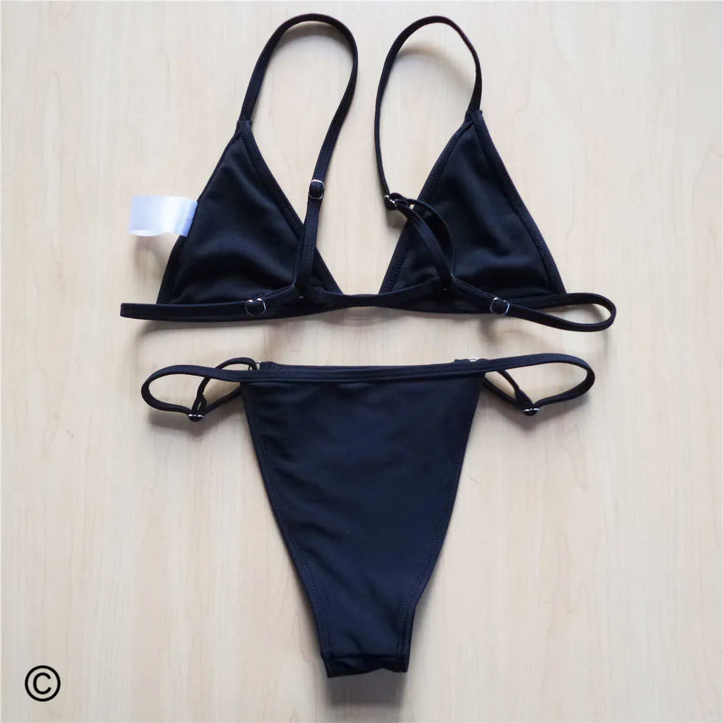 Extreme String Adjustable Strap Brazilian Bikini Female Swimsuit Women Swimwear Two-Pieces Bikini Set Bather Bathing Suit V516