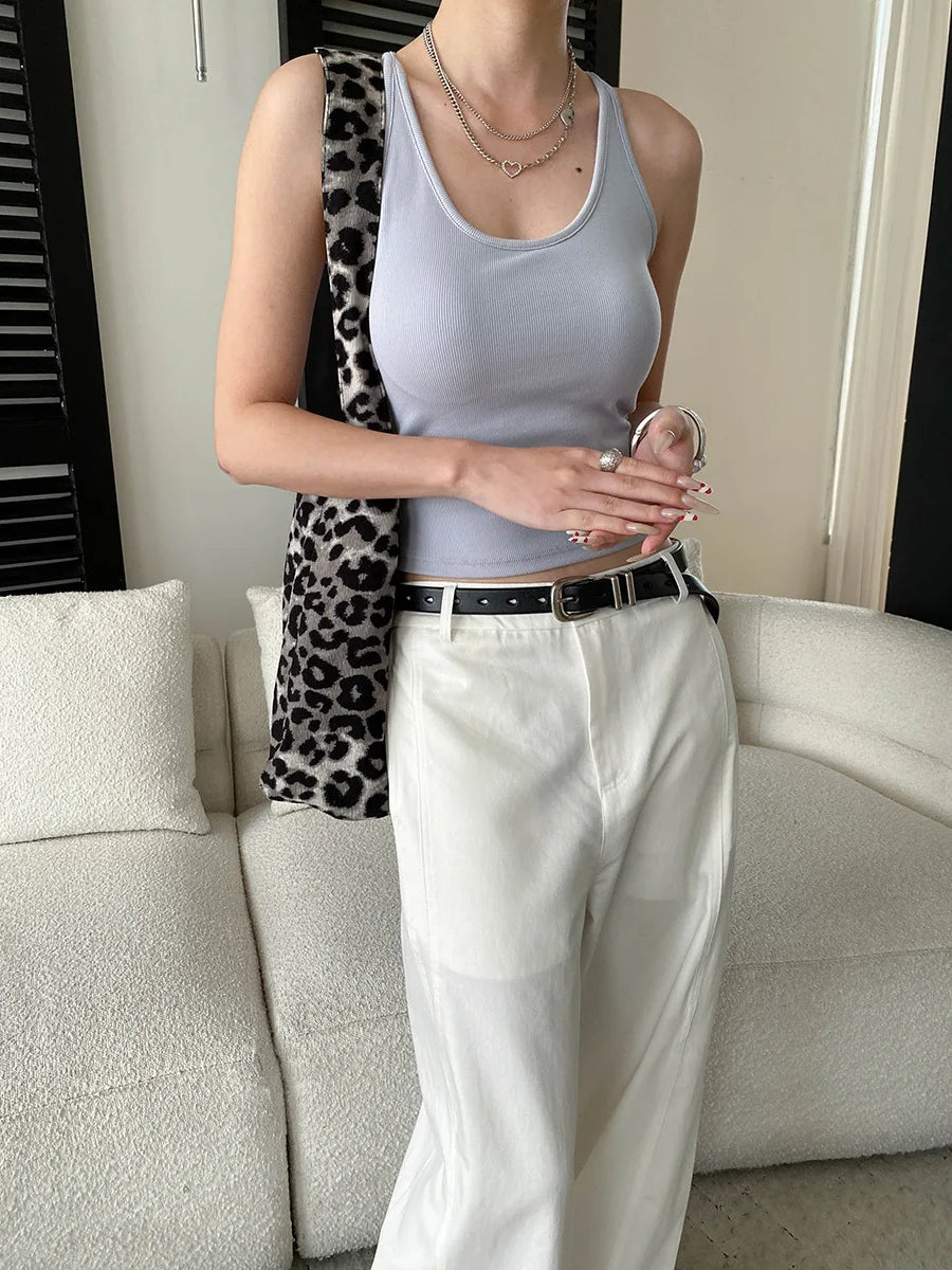 Sports vest U-neck slim fit camisole bottoming T-shirt