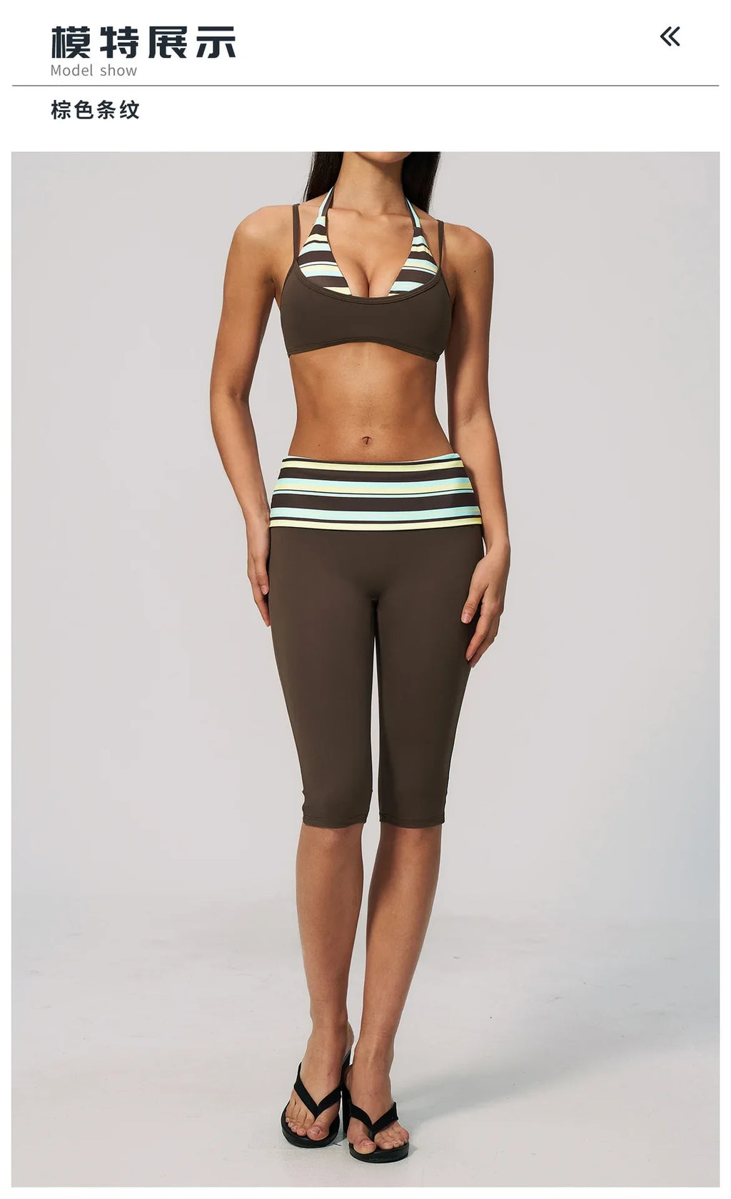 Summer Polka Dot Yoga Sets Women Hanging Neck Shockproof Sports Bra Fitness Suit Folding High Waist Mid Pants Gym Tracksuit