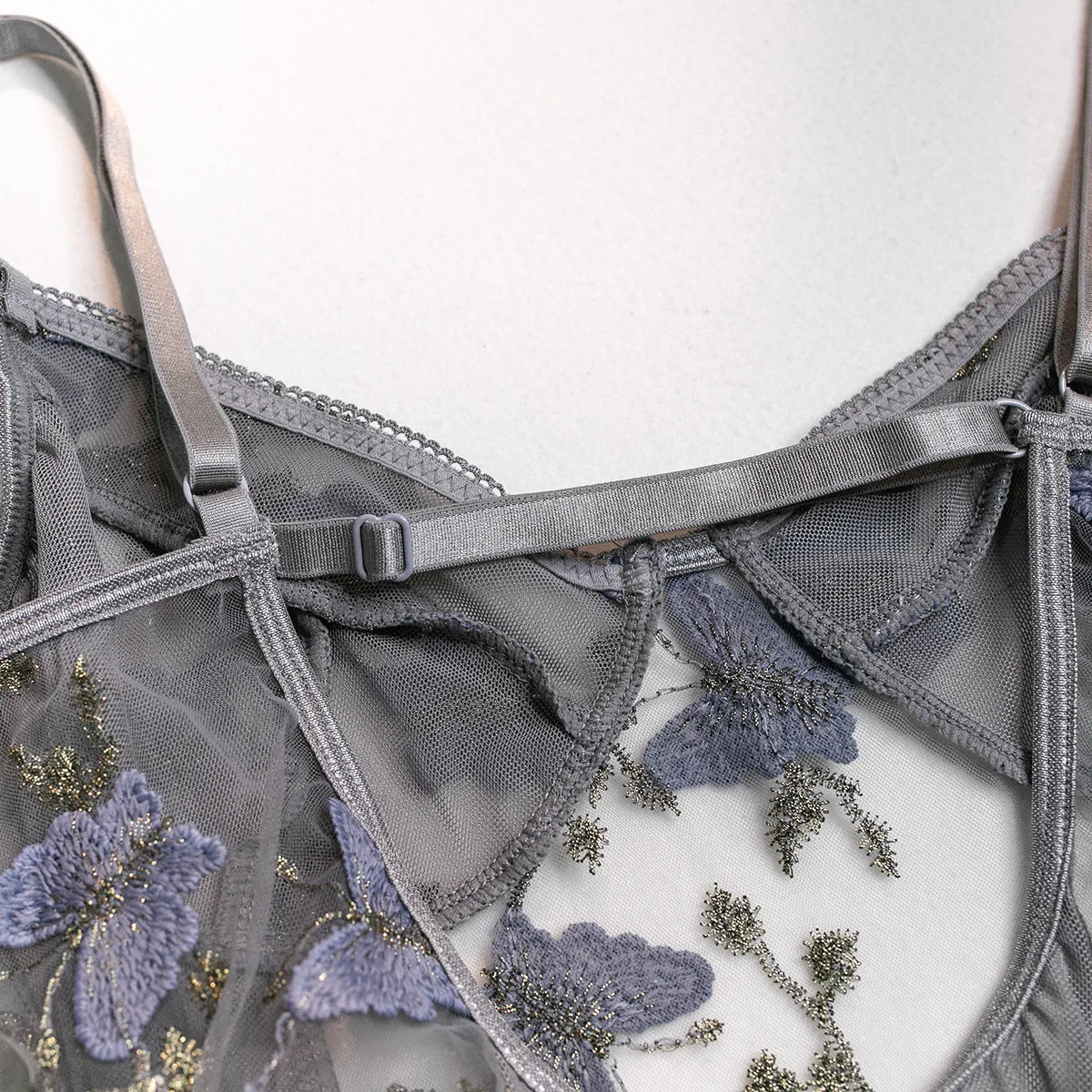 Bikini Fashion Sexy Butterfly Embroidery Slim-Fit Sexy All-Match Jumpsuit for Women