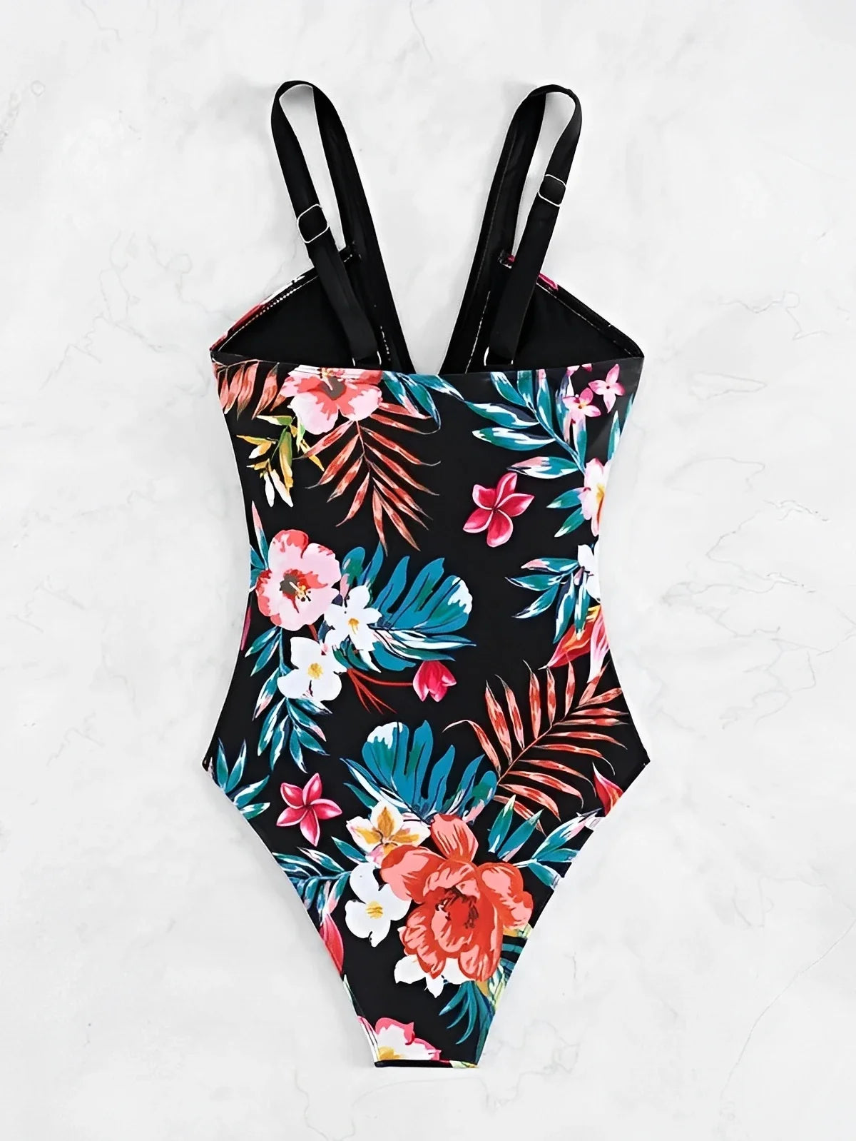 2026 Strappy Swimsuit One Piece Printed Floral Swimwear Women Bathers Bathing Swimming Swim Suit Padded Beachwear Summer XXL