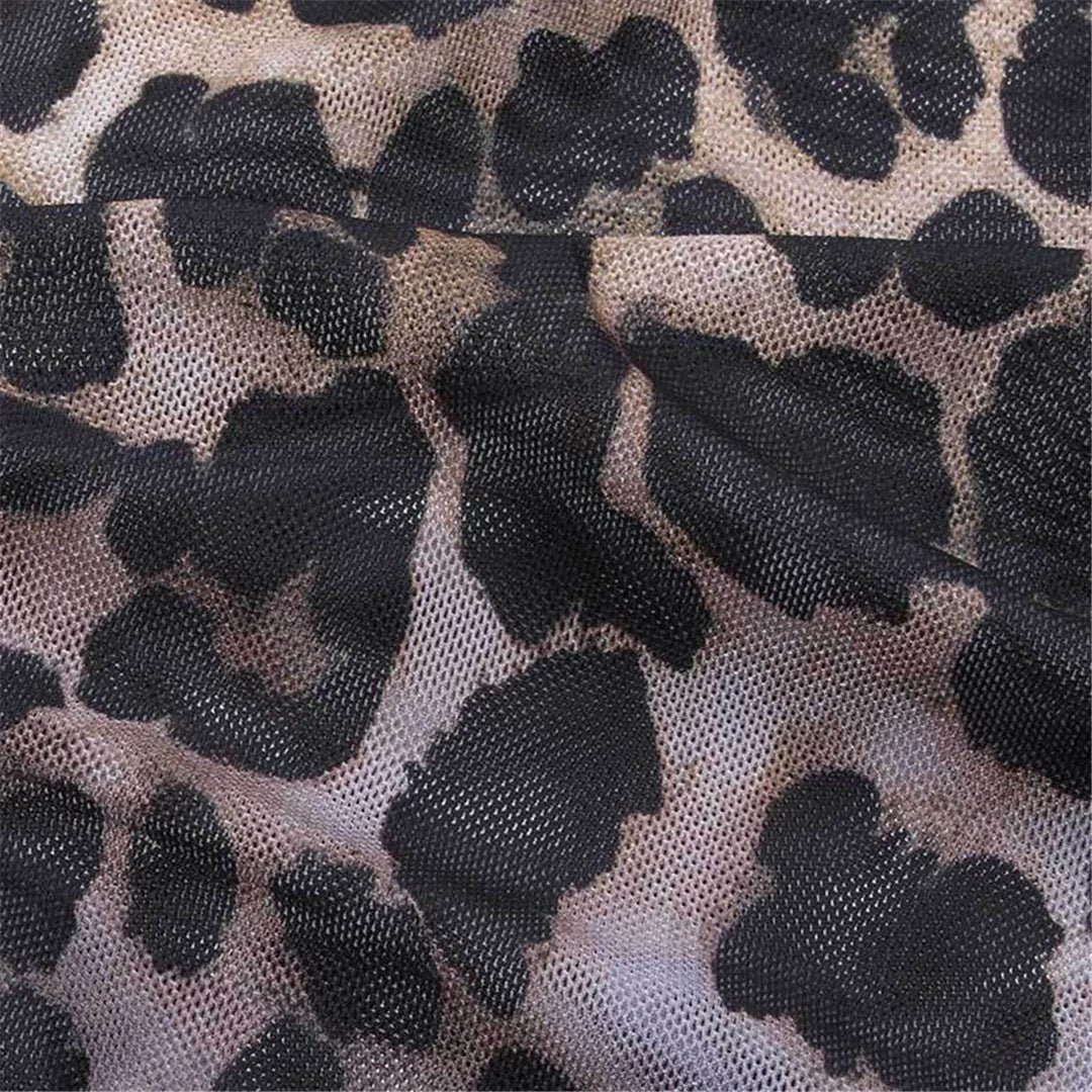 S - XL New Leopard Halter V Neck Backless Tunic Beach Cover Up Cover-ups Beach Dress Beach Wear Beachwear Female Women V7841