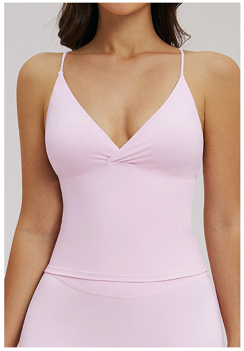 Vision Twist Front Longline Top Sports Longline Strappy Top Sports Yoga Vest Women's Fitness Tank Top Gym Running Workout Halter