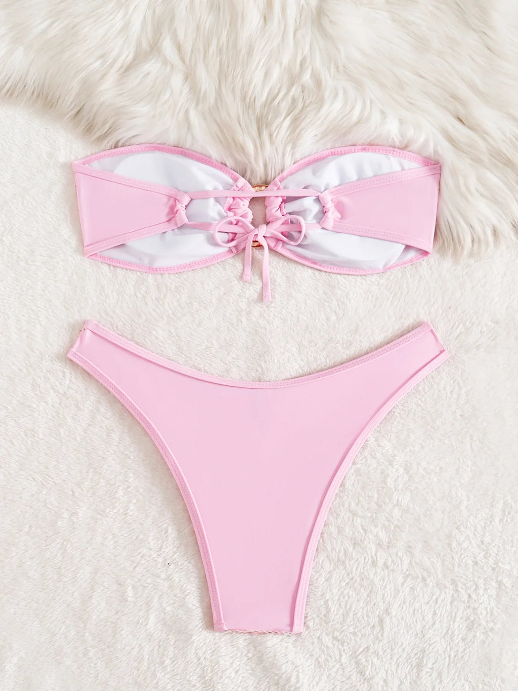 Sequins Shiny Mesh Bandeau Bikini Female Swimsuit Women Swimwear Two-pieces Bikini Set Brazilian Bather Bathing Suit Swim Lady