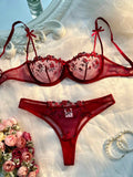 Sexy Lingerie Romantic Fancy Eroticу Set Woman 2 Pieces Transparent Women Underwear Embroidery Cute Beautiful Bra And Panty Sets