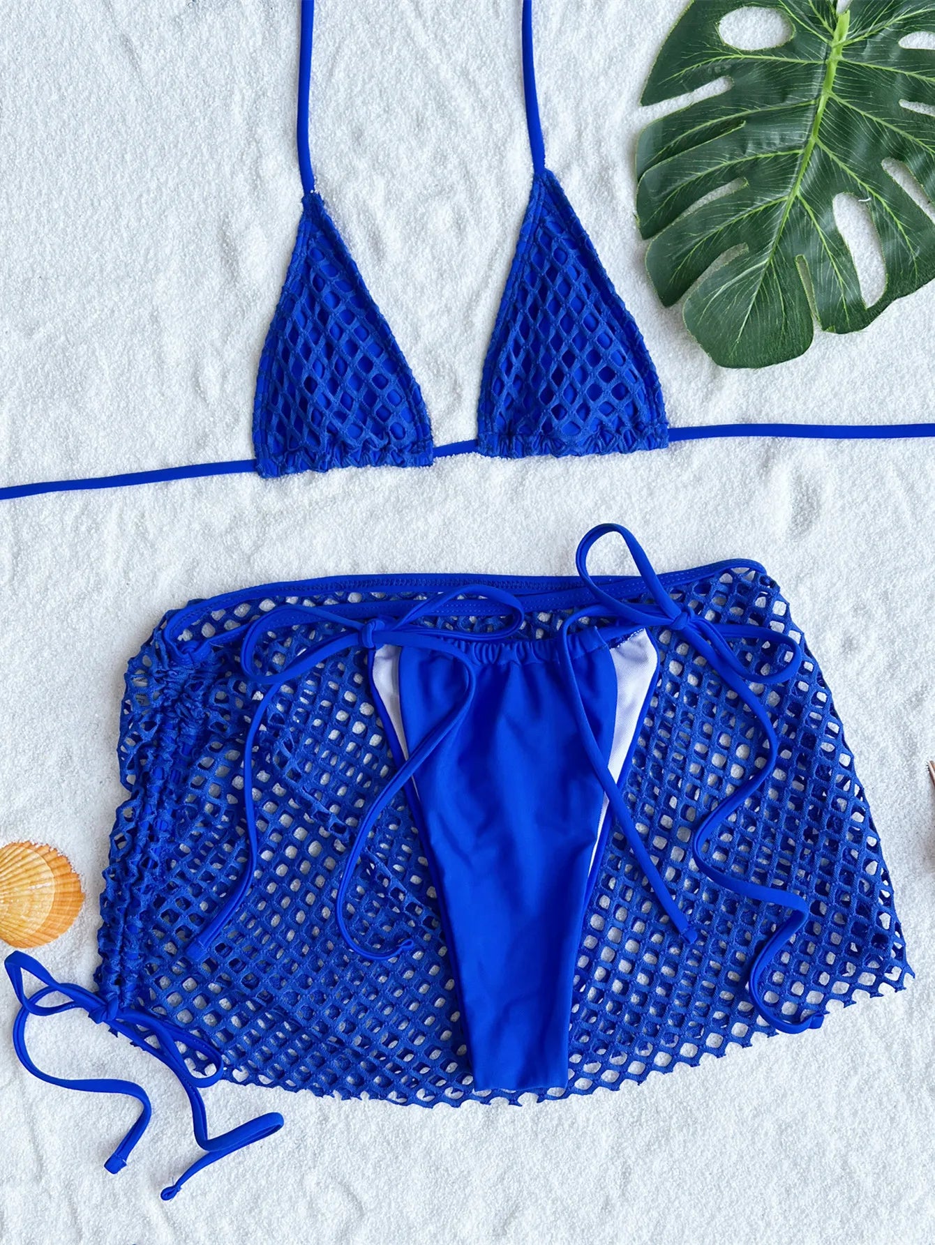 DEKA Tie Side Mini Micro Bikini Set With Skirt Halter Female G-String Thong Swimsuit Women Swimwear Bather Bathing Suit Swim