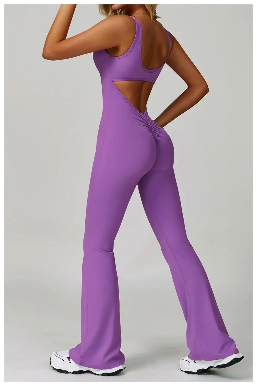Women Sexy Back V Jumpsuit Gym Set Training Yoga Suit Sportswear Sports Jumpsuit Fitness Rompers Stretch Workout Bodysuits 8260