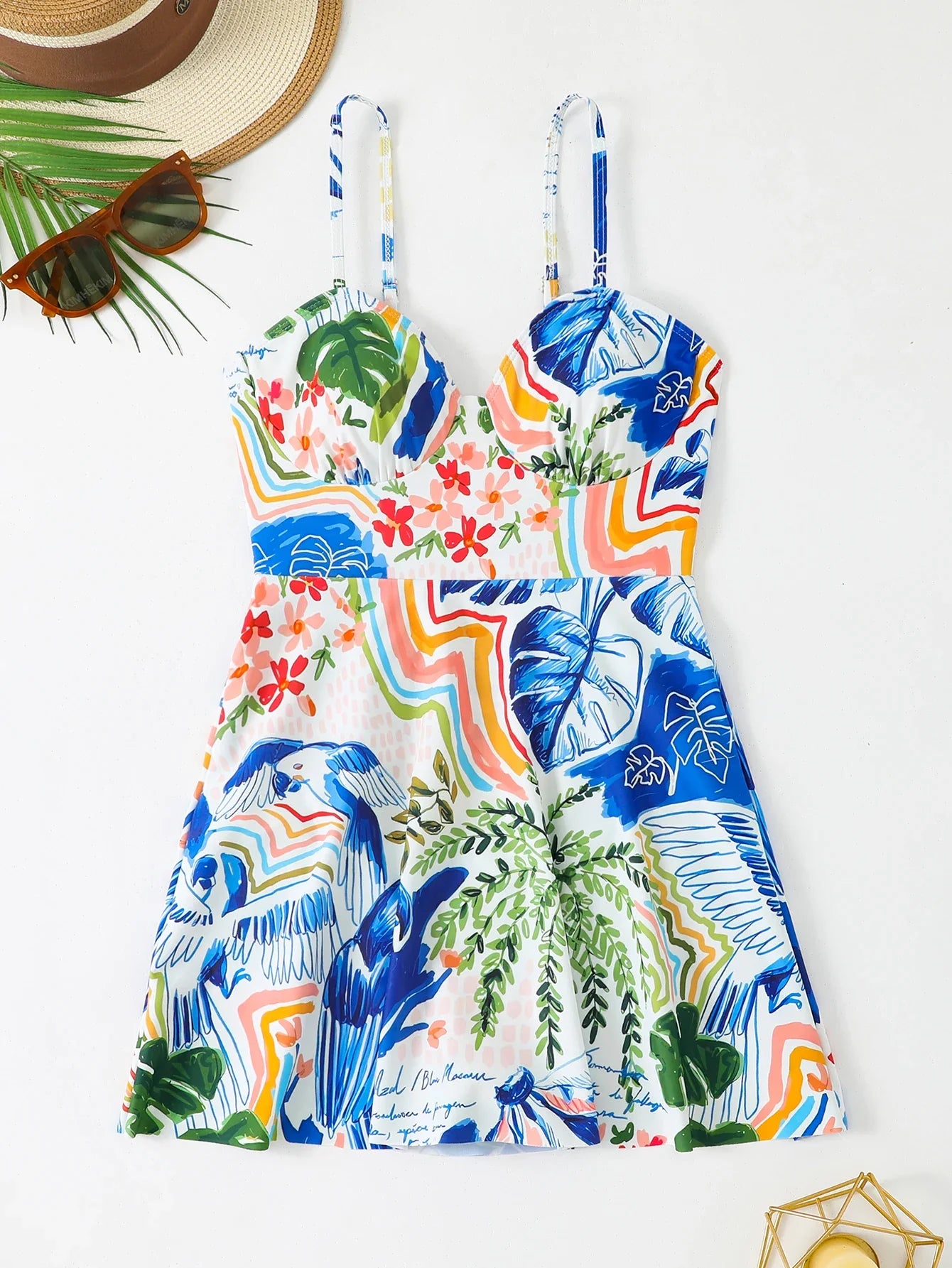 2026 Strappy Swimsuit One Piece Push Up Swimwear Women Sexy Printed Bathers Bathing Swimming Swim Suit Female Beachwear