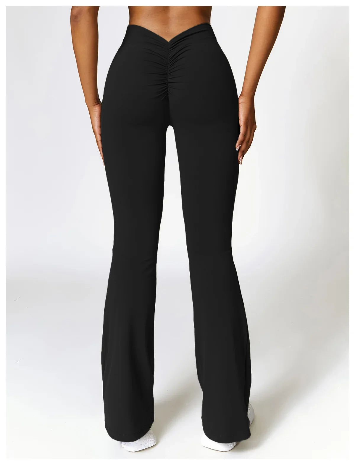 Sexy Sports Leggings Women V Back Scrunch Flares Leggings High Waist Yoga Flares Pants Push Up Gym Leggings Women Yoga Clothes