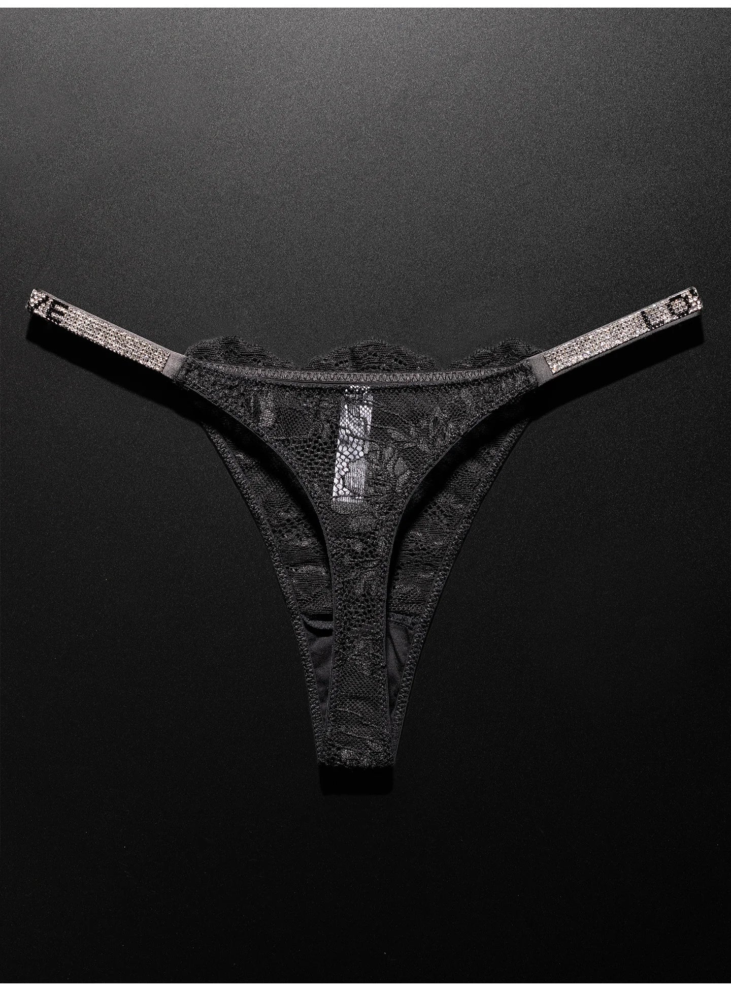 Lace Sexy Girls Women Panties Seamless Underwear Rhinestone G String Letter Transparent Thong For Female Low Rise Ladies Briefs