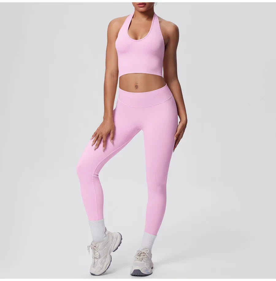 2pcs Yoga Set Gym Outfits Clothes Athletic Wear Yoga Suits For Women Fitness Set Tracksuits Sports Bra Gym Leggings Sportswear