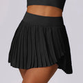 Outdoor Breathable Golf Wear Tennis Sport Sets Women Turn Down Collar Sleeveless Top Short 2 in 1 Skirt Running Fitness Set