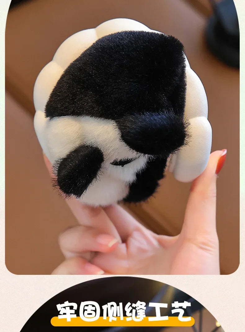 Cartoon Panda Plush Pajamas Robes Anime Adult Nightgown Winter Long Sleeve Night Dress Halloween Party Comfy Kawaii Girl Slipper
