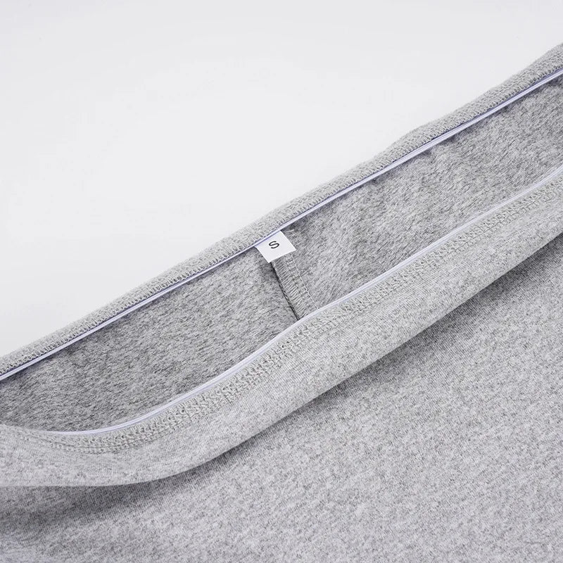 American knitted mid-waisted trousers, simple low-waisted straight loose casual trousers