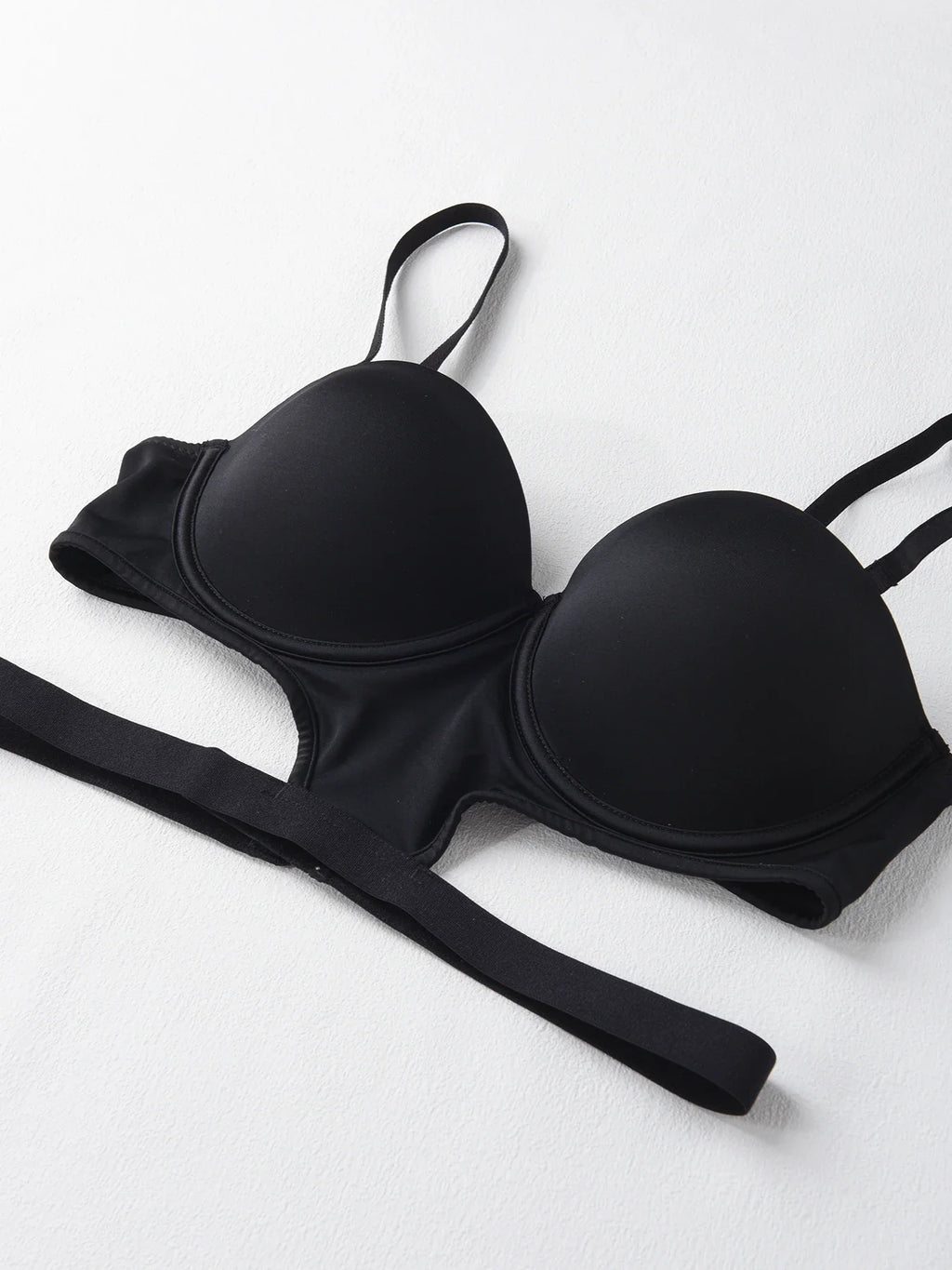 stylish sexy bra T-shirt underton beautiful back half cup smooth and exposed waist slim waist big exposed back push up bra