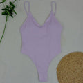 2026 Sexy One Piece Swimsuit Swimwear Women Pit Striped V-neck Backless Retro Solid Beachwear Bathing Suit Maillot De Bain Femme