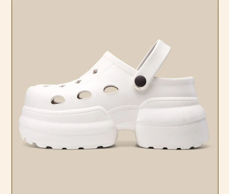 Women Platform Slippers Fashion Clogs Soft EVA Summer High Heel Shoes Thick Sole Female Street Wedges Sandals Home Beach Slides